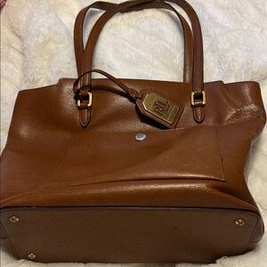 Ralph Lauren Tan Leather Purse